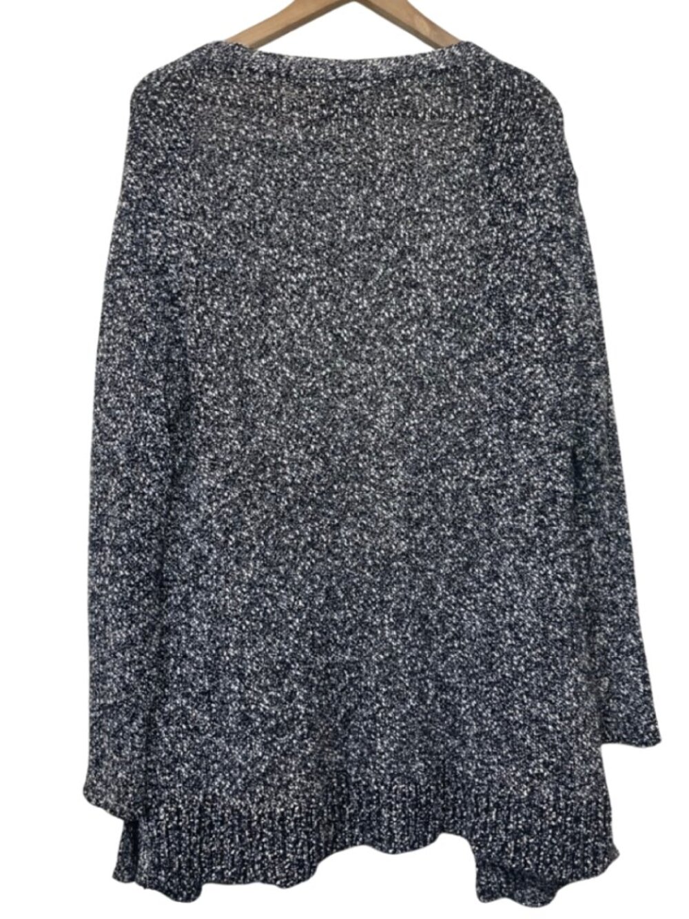 J JILL | Wearever Collection Black and White Open Front Cardigan | Size M - Picture 6 of 13